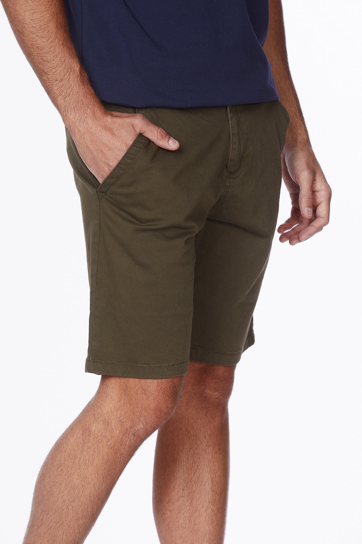 Men's Chino Twill Stretch Shorts #Olive