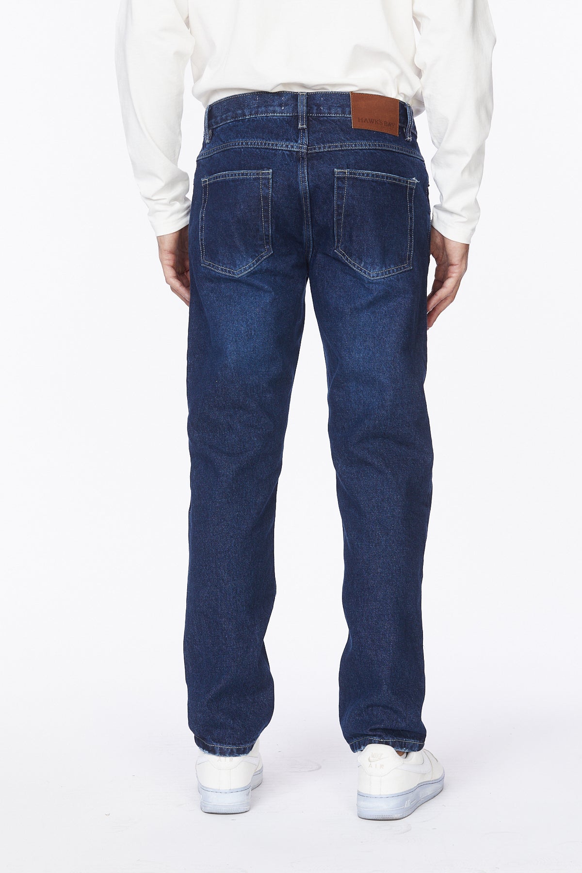 Men's Straight Fit Denim Jeans #Dark Blue