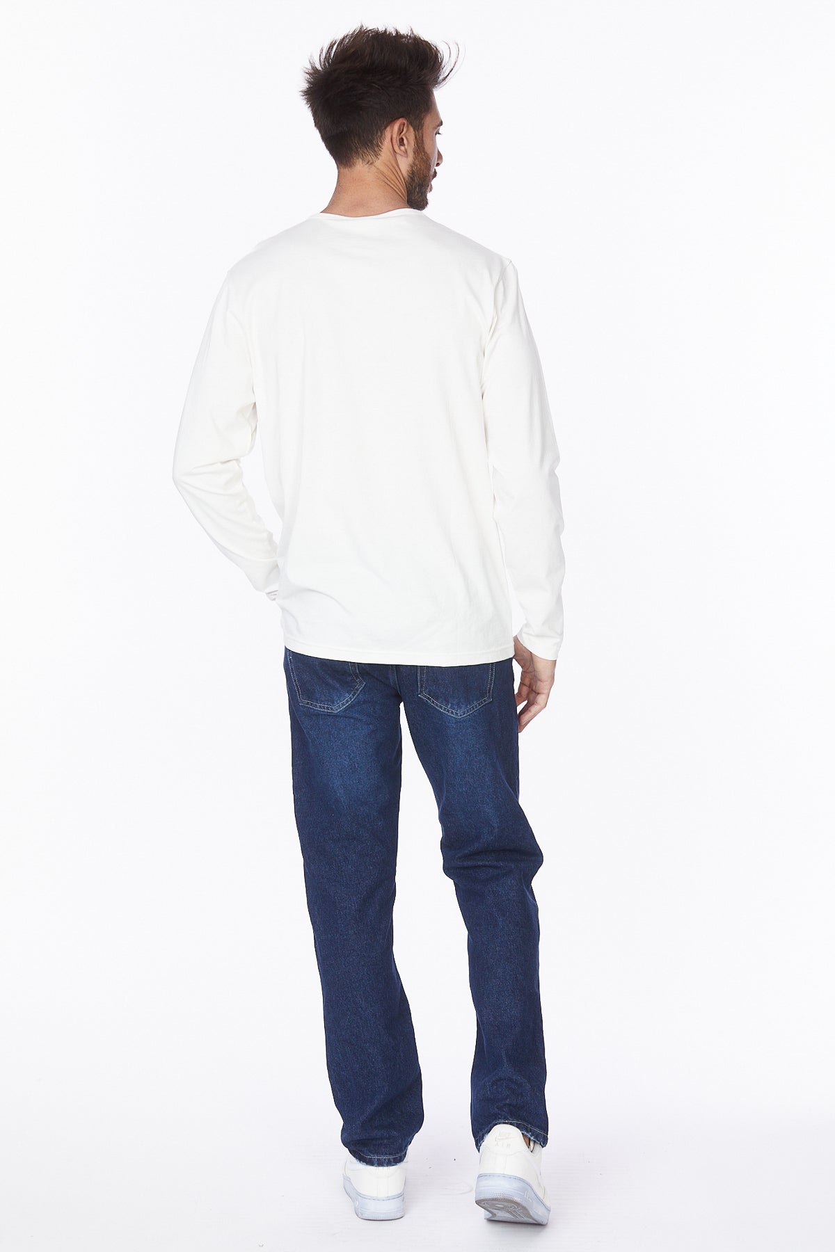 Henley Long Sleeves T-Shirt #Off-White