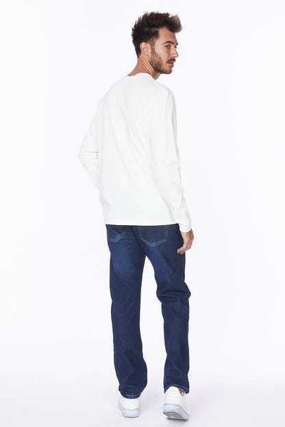 Henley Long Sleeves T-Shirt #Off-White