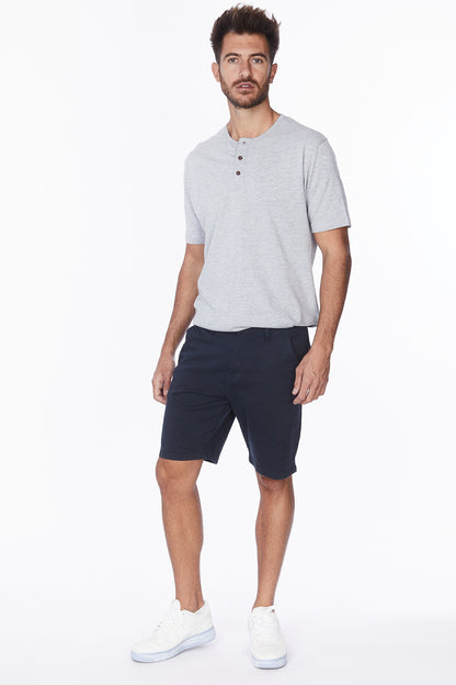 Men's Henley Short Sleeve T-Shirt #Grey