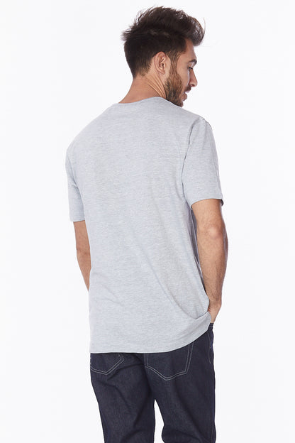 Men's Henley Short Sleeve T-Shirt #Grey