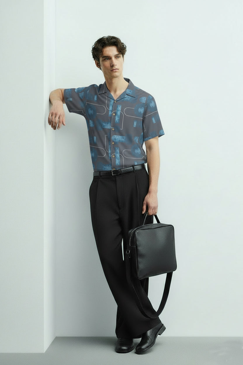 Men's Printed Woven Cotton Shirt