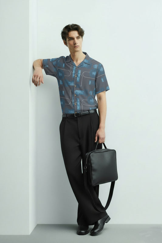 Men's Printed Woven Cotton Shirt