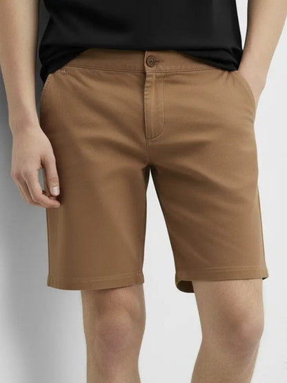 Men's Chino Twill Stretch Shorts #Tobacco