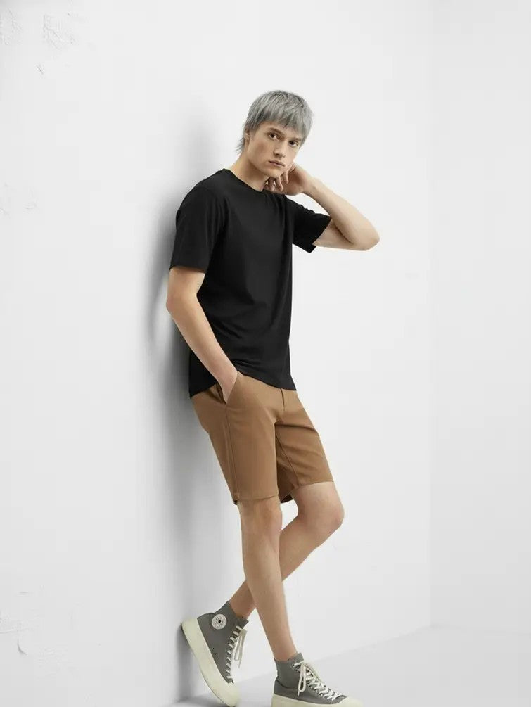 Men's Chino Twill Stretch Shorts #Tobacco