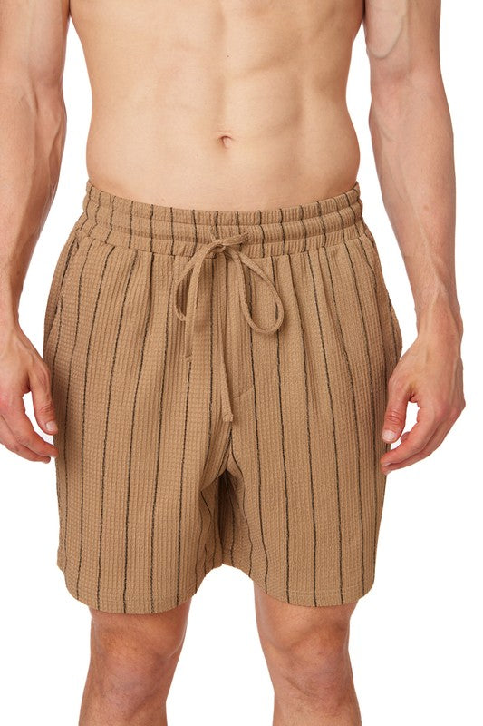 Men's Elastic Textured Shorts