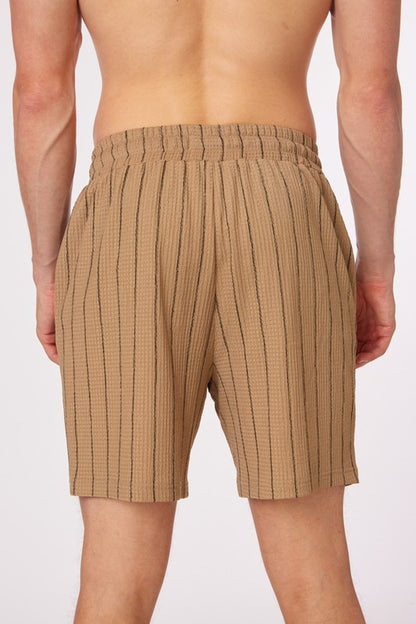 Men's Elastic Textured Shorts