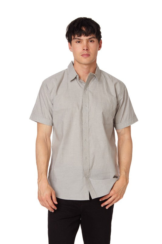 Men's Chambray Short Sleeve Shirt