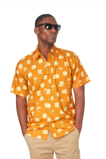 Men's Printed Woven Cotton Shirt #255 BURGER