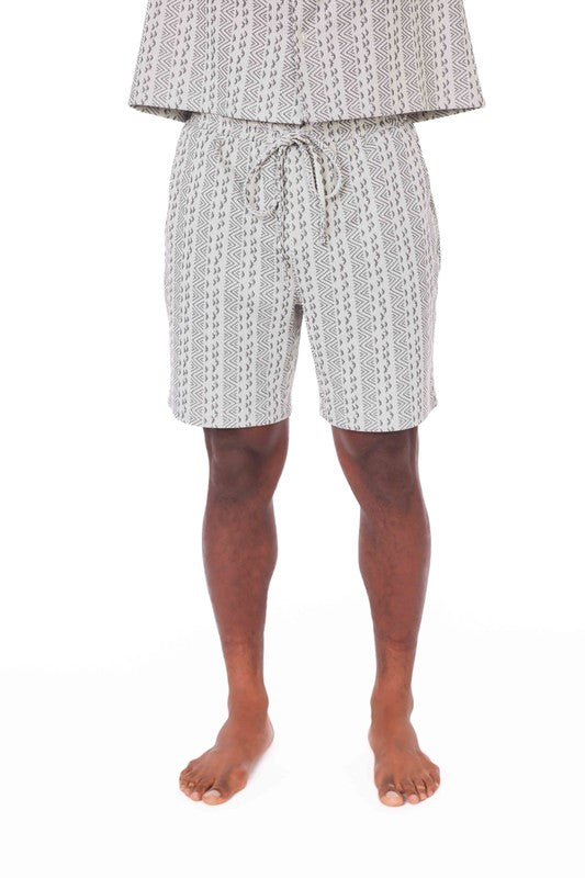Men's Elastic Textured Shorts