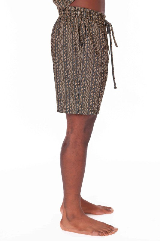 Men's Elastic Textured Shorts