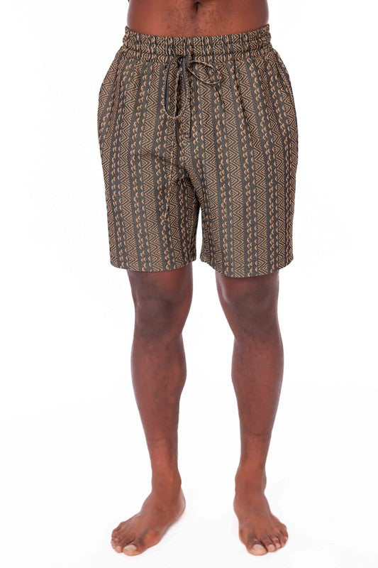 Men's Elastic Textured Shorts