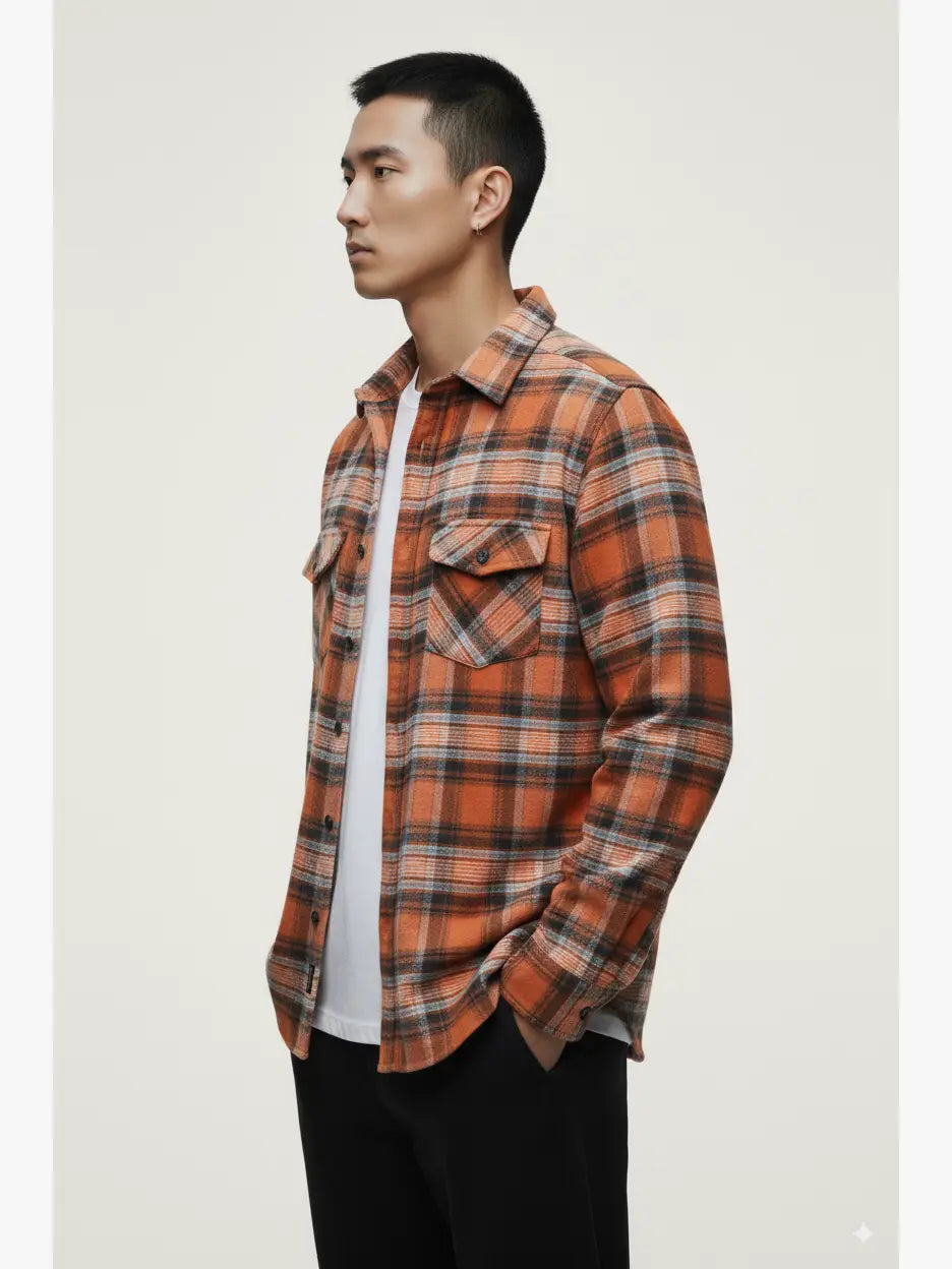 Flannel Long Sleeve Buffalo Plaid Shirt