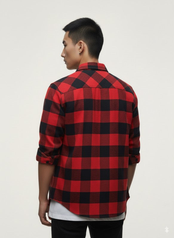 Flannel Long Sleeve Buffalo Plaid Shirt