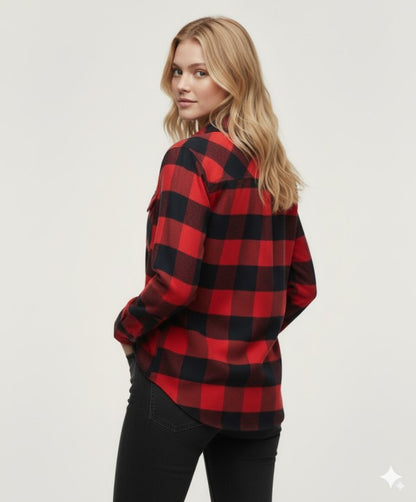 Flannel Long Sleeve Buffalo Plaid Shirt