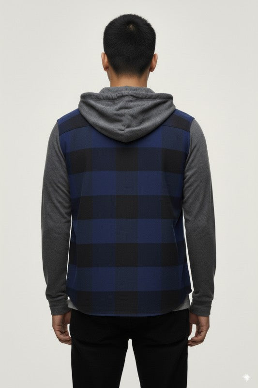 Flannel Shirt With Detachable Hood