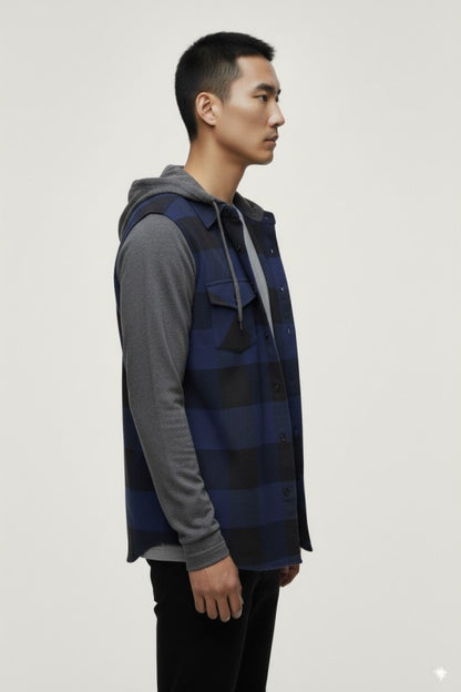 Flannel Shirt With Detachable Hood