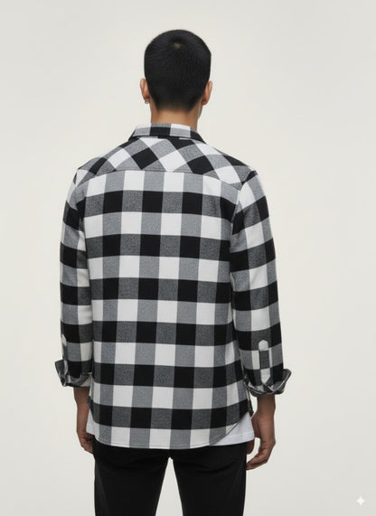 Flannel Long Sleeve Buffalo Plaid Shirt