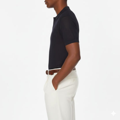 Knitted Polo HB-S4092 BLACK