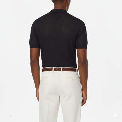 Knitted Polo HB-S4092 BLACK
