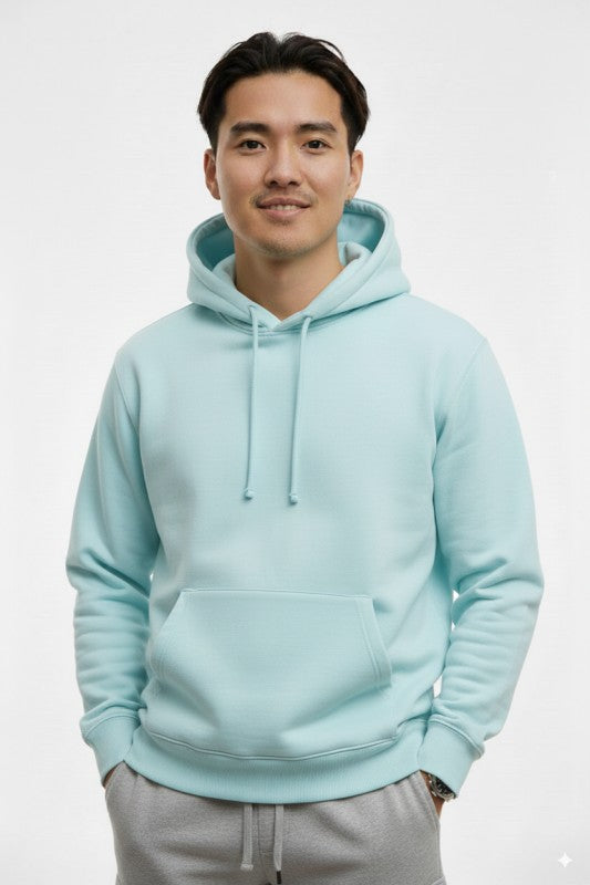Unisex Fleece Pullover Hoodie #Turquoise