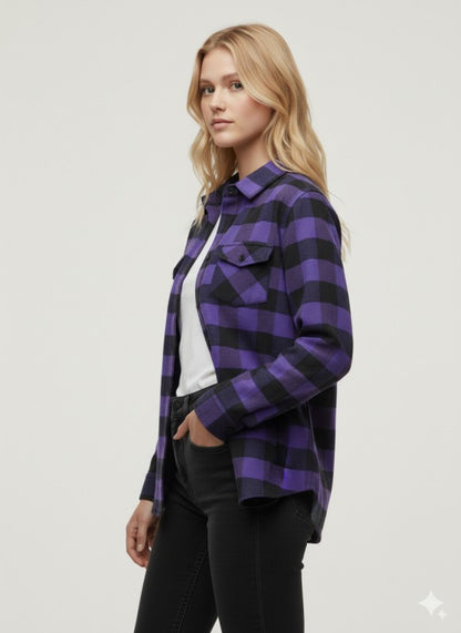 Flannel Long Sleeve Buffalo Plaid Shirt