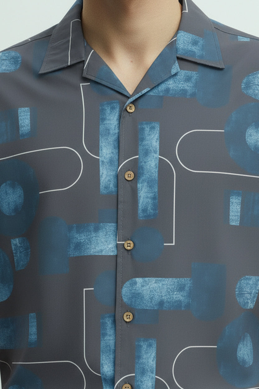 Men's Printed Woven Cotton Shirt