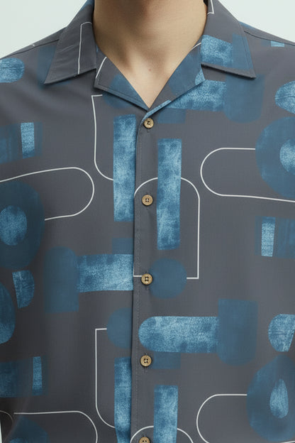 Men's Printed Woven Cotton Shirt