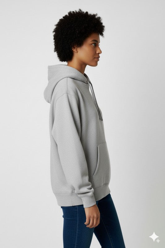 Unisex Fleece Pullover Hoodie #Gray
