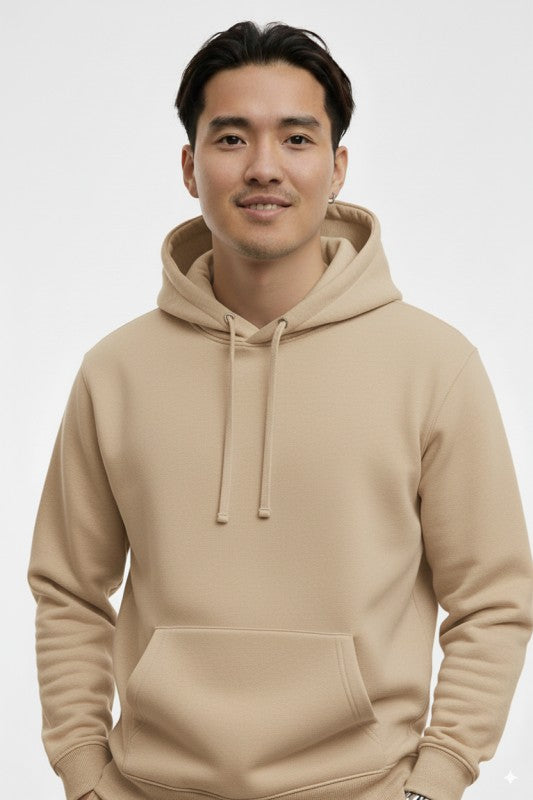 Unisex Fleece Pullover Hoodie #Sand