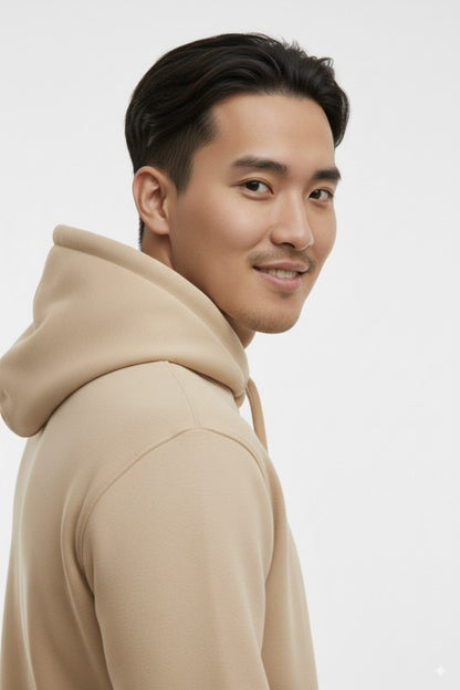 Unisex Fleece Pullover Hoodie #Sand