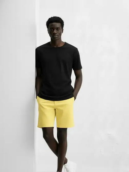 Men's Chino Twill Stretch Shorts #Yellow