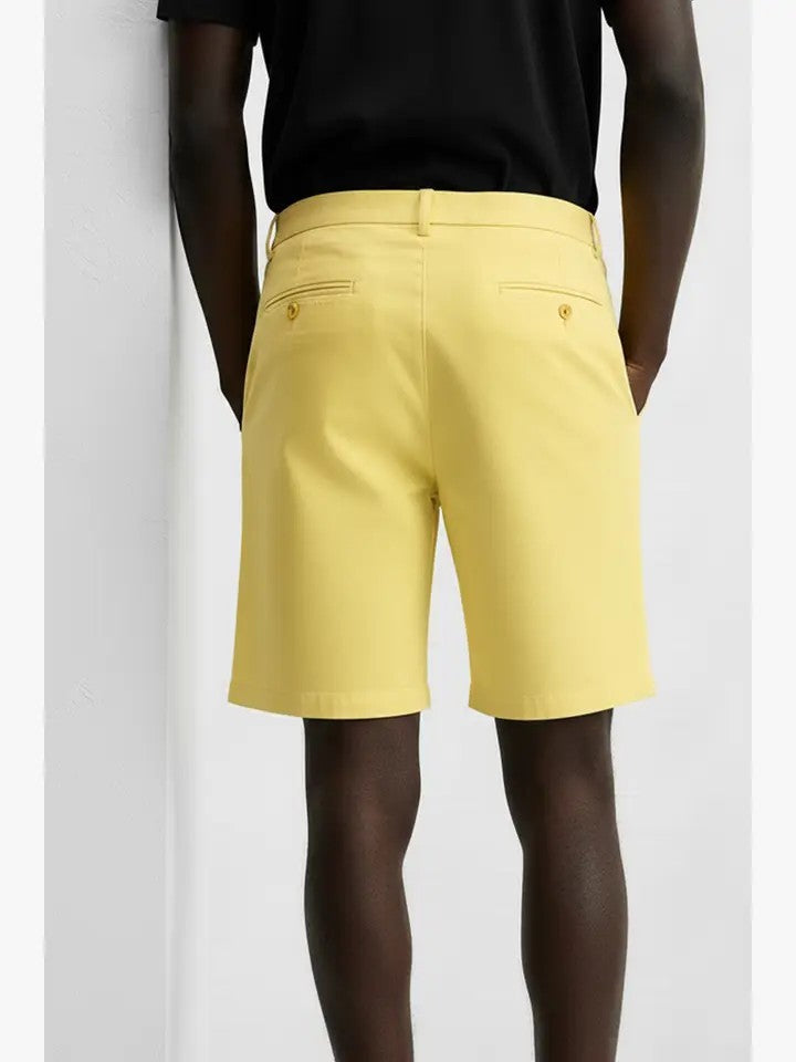 Men's Chino Twill Stretch Shorts #Yellow