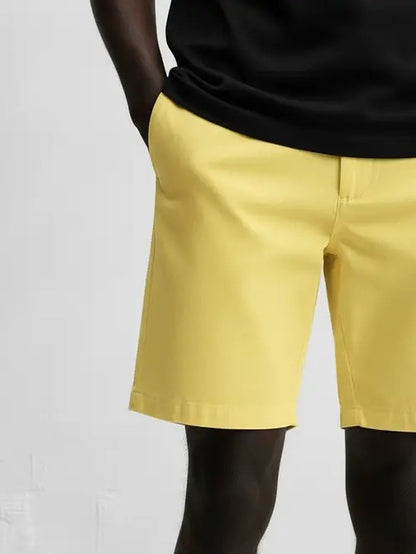 Men's Chino Twill Stretch Shorts #Yellow