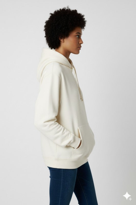 Unisex Fleece Pullover Hoodie #Ivory