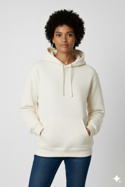 Unisex Fleece Pullover Hoodie #Ivory