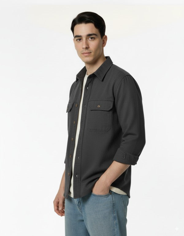 Men's Denim Long Sleeve Shacket