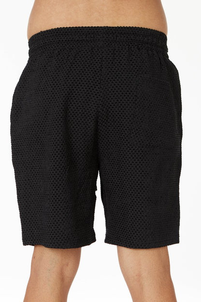 Men's Elastic Textured Shorts