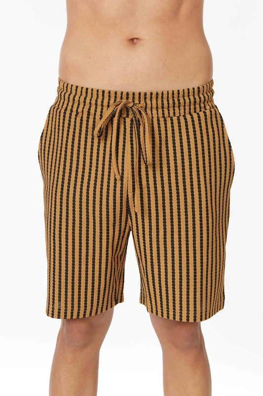 Men's Elastic Textured Shorts