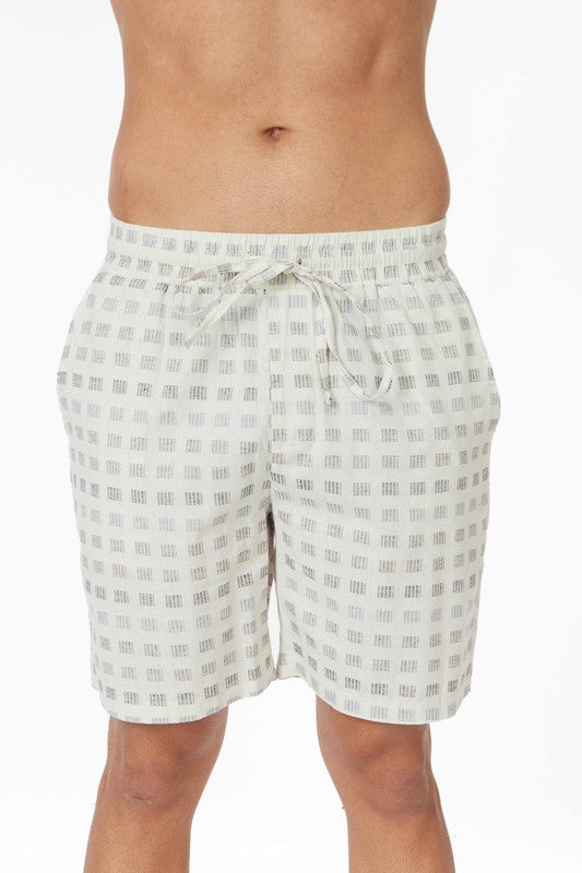 Men's Elastic Textured Shorts