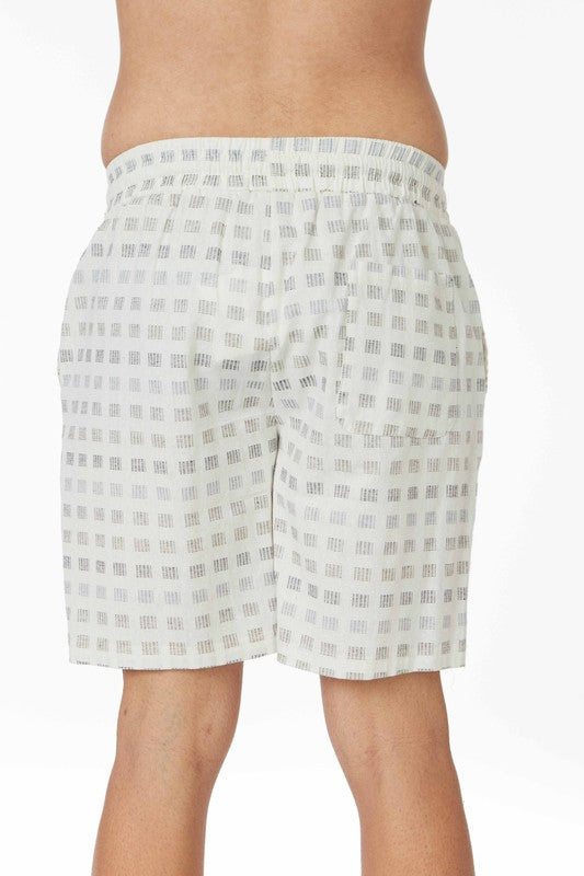 Men's Elastic Textured Shorts