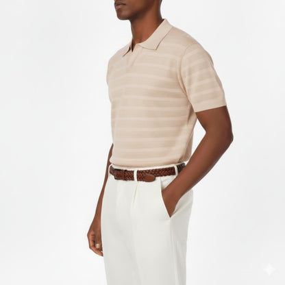 Knitted Polo HB-KJ3472 BEIGE