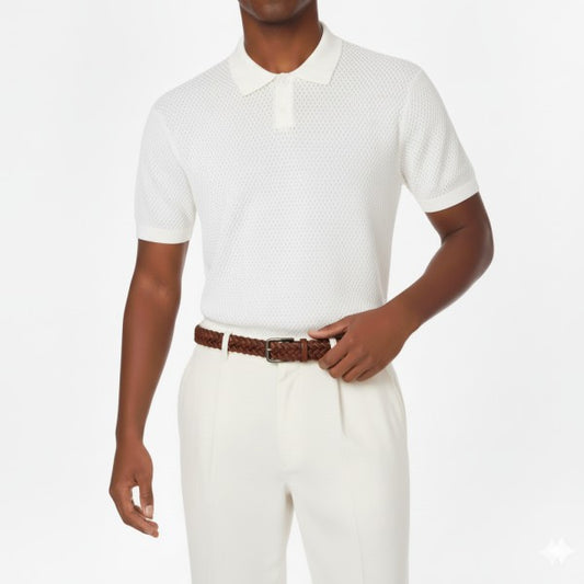 Knitted Polo HB-S2300102 BAIGE