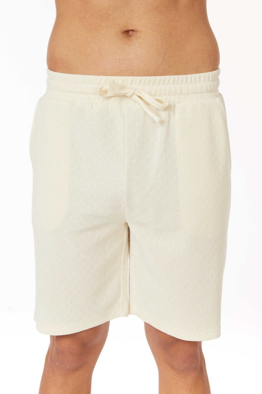 Men's Loose Fit Knitted Textured Short