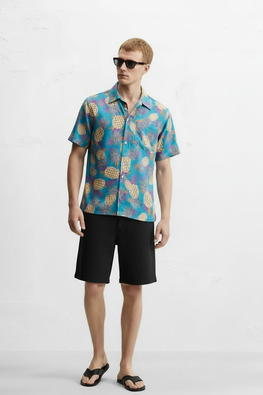 Men's Printed Woven Cotton Shirt