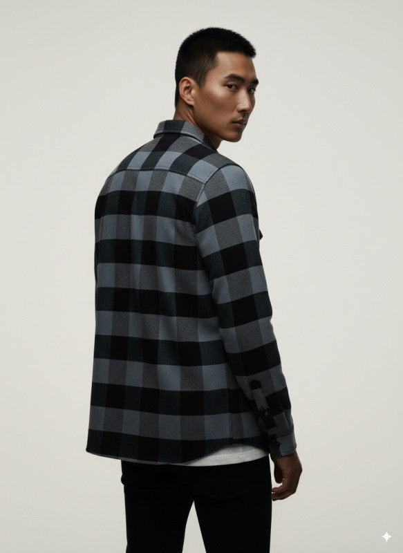 Flannel Long Sleeve Buffalo Plaid Shirt