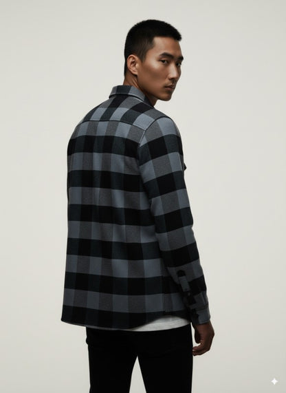 Flannel Long Sleeve Buffalo Plaid Shirt