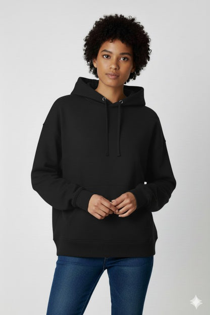 Unisex Fleece Pullover Hoodie #Black