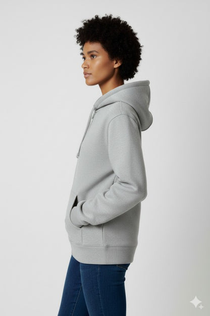 Unisex Fleece Zipper Hoodie #Gray